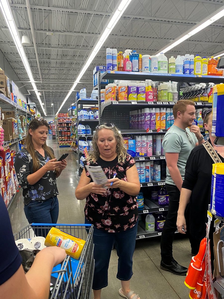 HHCU volunteers shop for local back-to-school needs