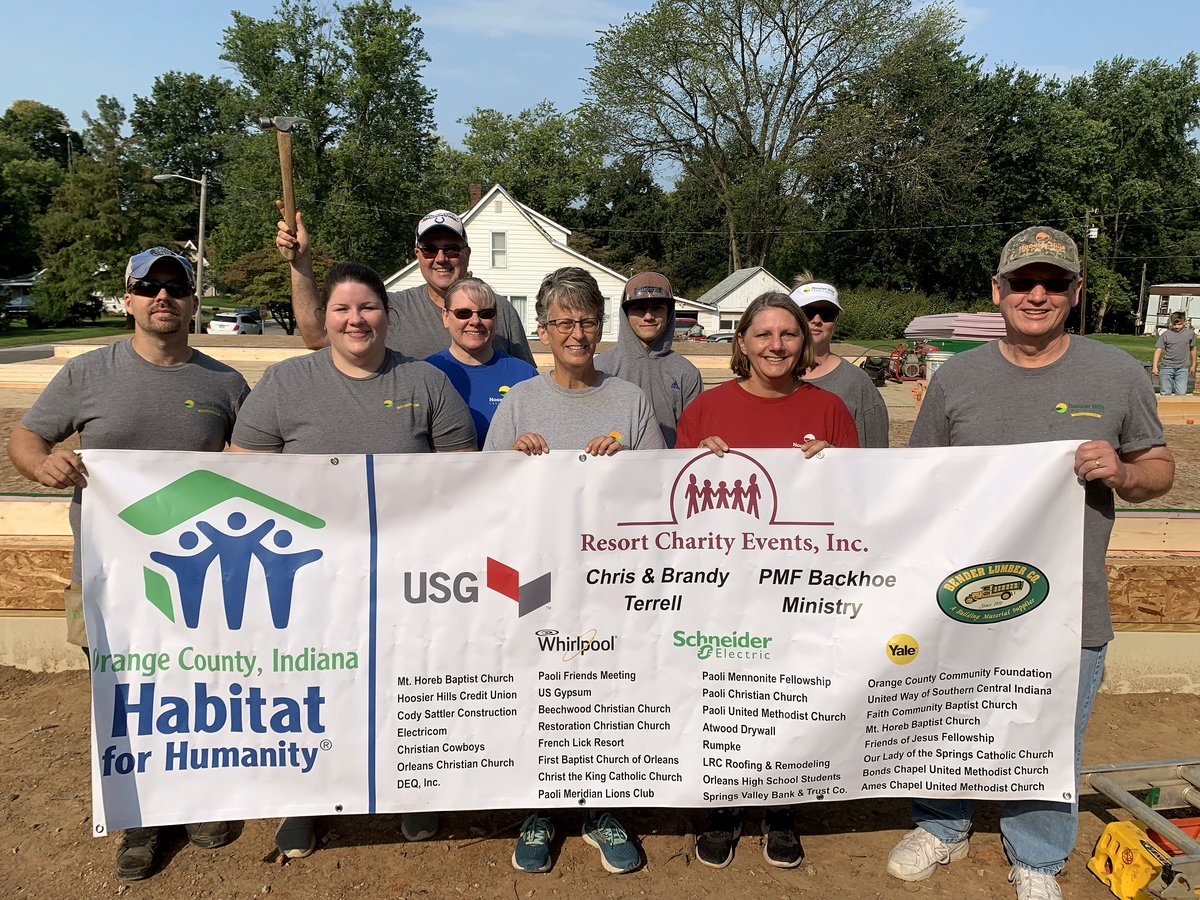 HHCU volunteers support an Orange County Habitat for Humanity build